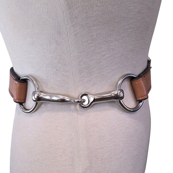 Classic Equestrian Leather Belt with Snaffle Bit Hardware main image 10
